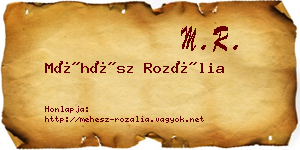 Méhész Rozália névjegykártya