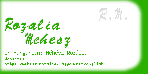 rozalia mehesz business card