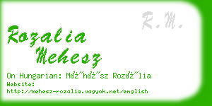 rozalia mehesz business card